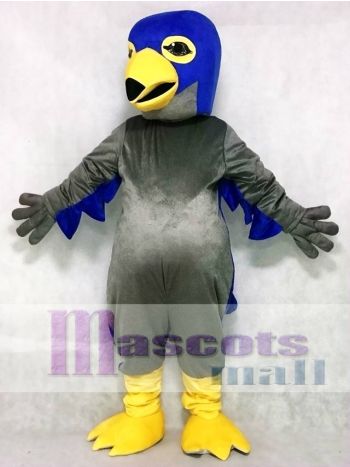 Niedlich Grau und Blau Falke Maskottchen Kostüm Tier