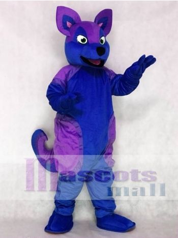 Blau und Lila Heiser Hund Fursuit Maskottchen Kostüm