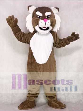 Realistisch Braun Muskel Wildcat Maskottchen Kostüm Tier 