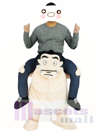 Tragen Sie mich japanische Sumo Ride On Wrestler Piggy Back Maskottchen Kostüme