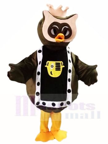 Braun Eule König Maskottchen Kostüme Tier