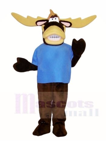 Blaues Shirt Moose Maskottchen Kostüme Tier