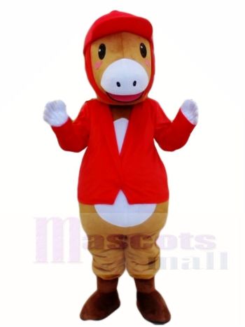 Reiten rot Pferd Parade Pferdesport Maskottchen Kostüme Tier