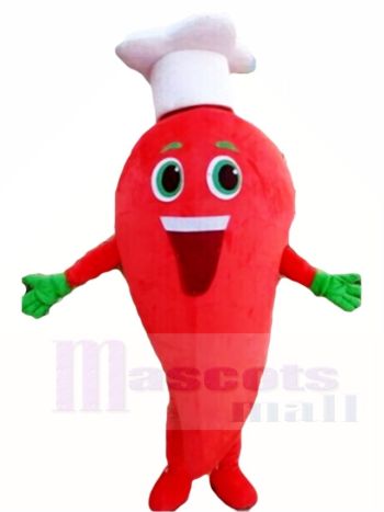 Rote Chili Pepper Cook Maskottchen Kostüme Gemüse Pflanze