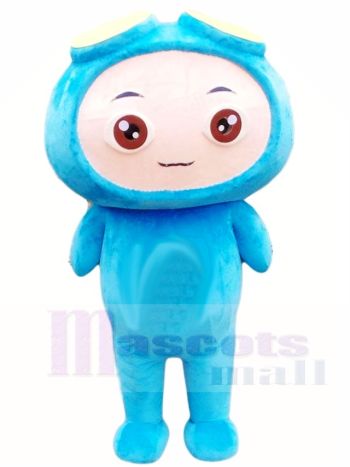 Blau Junge Maskottchen Kostüme Menschen