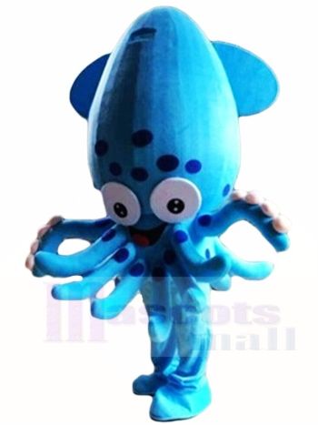 Blauer Tintenfisch Fisch Aquarium Maskottchen Kostüme