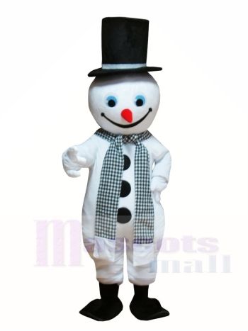 Schneemann mit Hut und Schal Maskottchen Kostüme Weihnachten Xmas