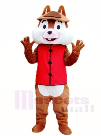 Ein Zahn Eichhörnchen im roten Westen Maskottchen Kostüme Tier
