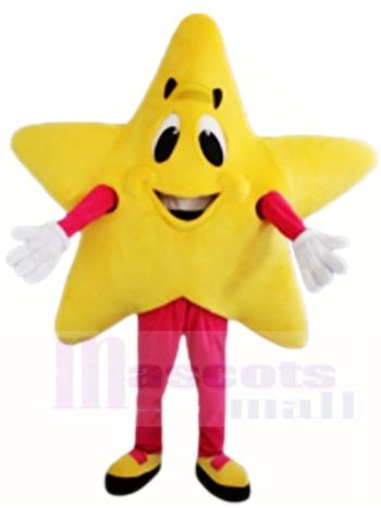 Gelbe Funkeln Stern Maskottchen Kostüme Weihnachten Xmas