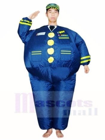 Blau Marine Kapitän Pilot aufblasbar Halloween Weihnachten Kostüme für Erwachsene