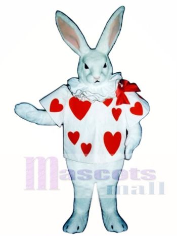 Niedliches weißes Kaninchen Ostern mit Jacket Maskottchen Kostüm