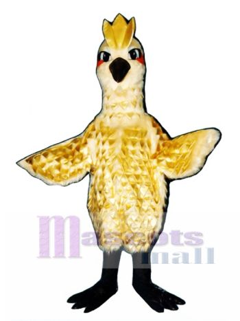 Süße goldene Phoenix mit Gold Lame Federn Maskottchen Kostüm