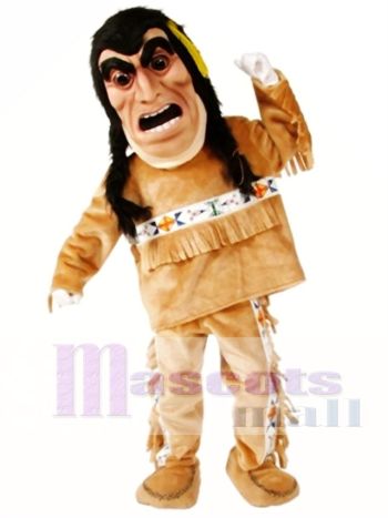 Gelbe Federn Indian Maskottchen Kostüm