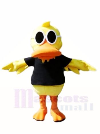 Gelb Ente mit Sonnenbrille Maskottchen Kostüme Geflügel Tier