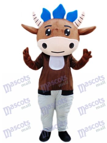 Brown Vieh Kalb Maskottchen Kostüm Karikatur