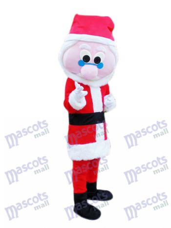 Blaue Brille Weihnachtsmann Weihnachtsmann Maskottchen Kostüm
