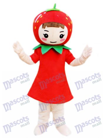 Erdbeer mädchen Maskottchen Kostüm Frucht