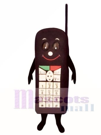 Schwarz Zelle Telefon Maskottchen Kostüm