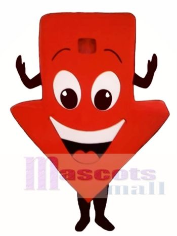 rot Pfeil Maskottchen Kostüm