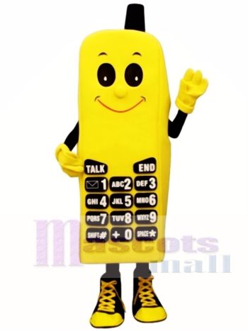 Gelb Telefon Maskottchen Kostüm