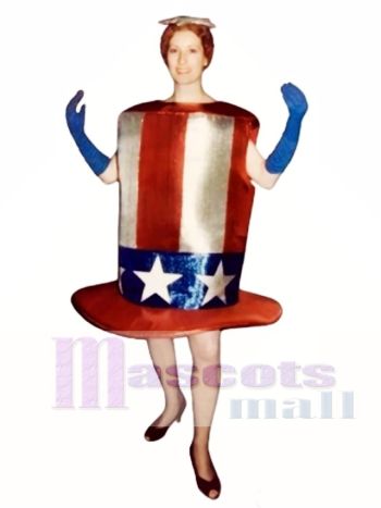 Netter Stern-Spangled Hut Maskottchen Kostüm