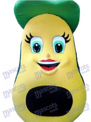 Frisches Avocado Maskottchen Kostüm Frucht Nahrungsmittelbetrieb