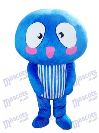 Blaues Pilzgemüse Maskottchen Kostüm Essen Pflanze