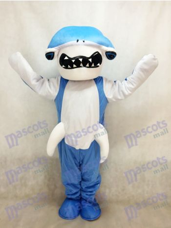 Blaues Hammerhai Hai Maskottchen Kostüm Ozean