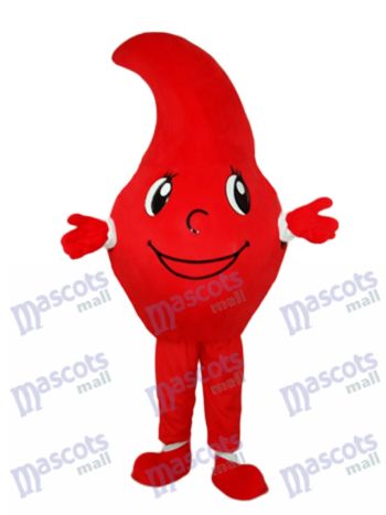 Red Dripping Drop der Blut Maskottchen Adult Kostüm
