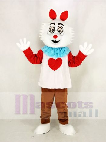 Ostern Hase mit Brille Im Wunderland Maskottchen Kostüm Karikatur