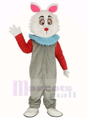 Ostern Hase im Grau Mantel Maskottchen Kostüm Im Wunderland