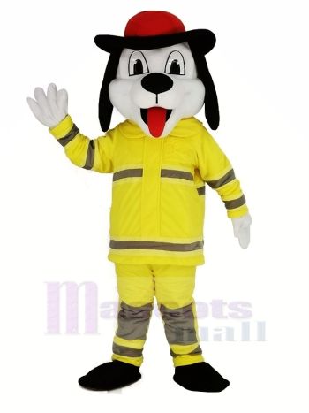 Sparky das Feuer Hund Maskottchen Kostüm Karikatur