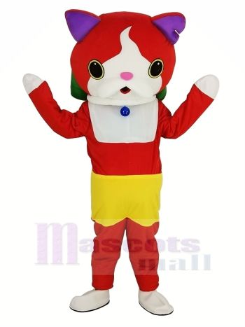Yo-Kai Watch Jibanyan rot Katze Maskottchen Kostüm Karikatur