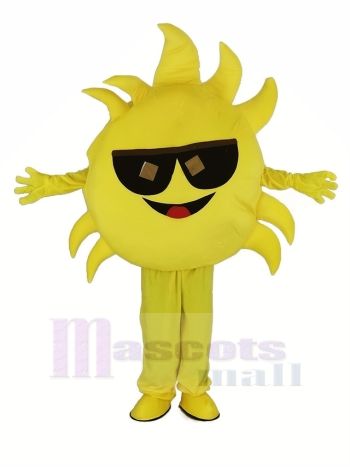 Herr. Sonnenschein Maskottchen Kostüm Karikatur