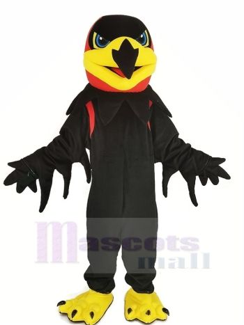 Schwarz Nacht Falke Maskottchen Kostüm