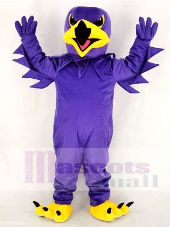 Lila Nacht Falke Maskottchen Kostüm Schule