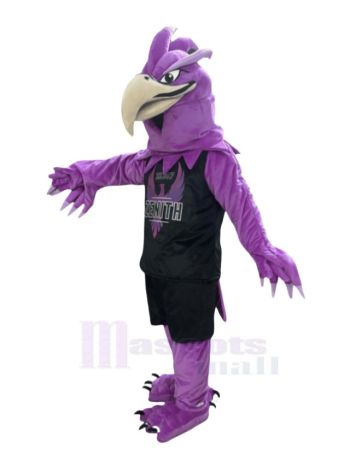 Edles Lila Phönix Vogel Maskottchen Kostüm