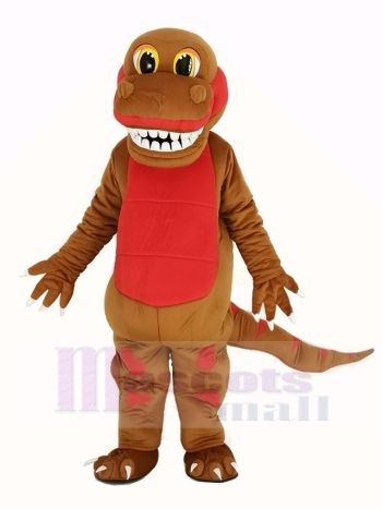 Lustig Braun Dinosaurier Maskottchen Kostüm Tier