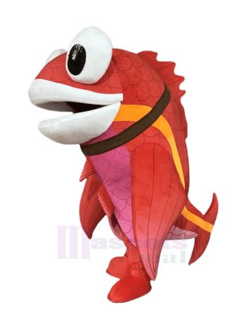 Lustig Rot Fisch Maskottchen Kostüm