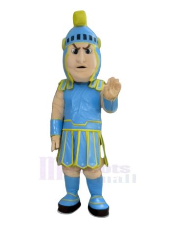 Hellblau und Gold Spartaner Maskottchen Kostüm Personen