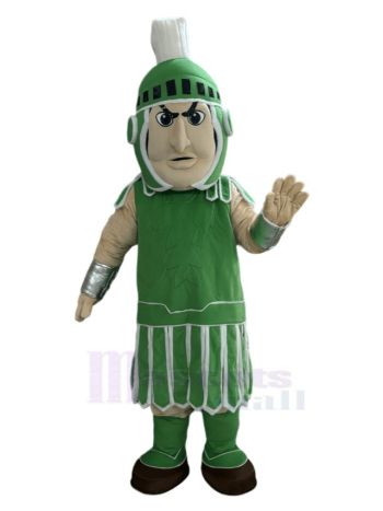 Grün Spartaner Maskottchen Kostüm Personen