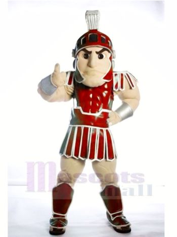 rot spartanisch Trojaner Ritter Sparty Maskottchen Kostüm Brauch Schick Kostüm Karneval Cosplay