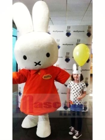 Orange Hemd Miffy Hase Maskottchen Kostüme Karikatur