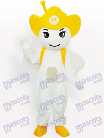 Gelbes Moto Angel Party Maskottchen Kostüm für Erwachsene