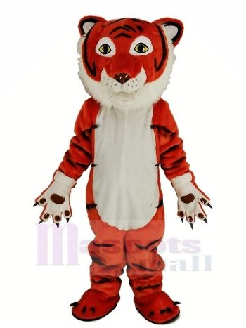 Süß Orange Tiger Maskottchen Kostüm Tier