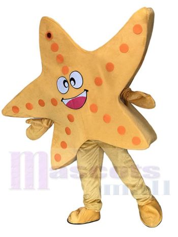 Gelbe Seestern Maskottchen Kostüme Meer Ozean