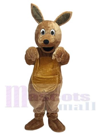 Langes Haar Brown Känguru Maskottchen Kostüm Tier