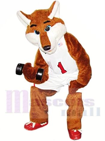 Basketball Sportlich Fuchs Maskottchen Kostüm