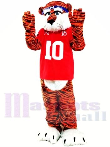 Professionelle kastanienbraune Tiger Maskottchen Kostüme