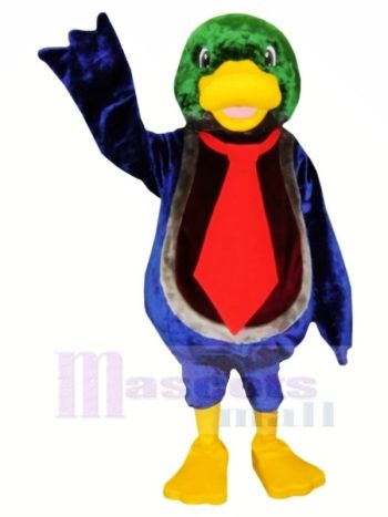 Süß Ente mit rot Krawatte Maskottchen Kostüme Tier
